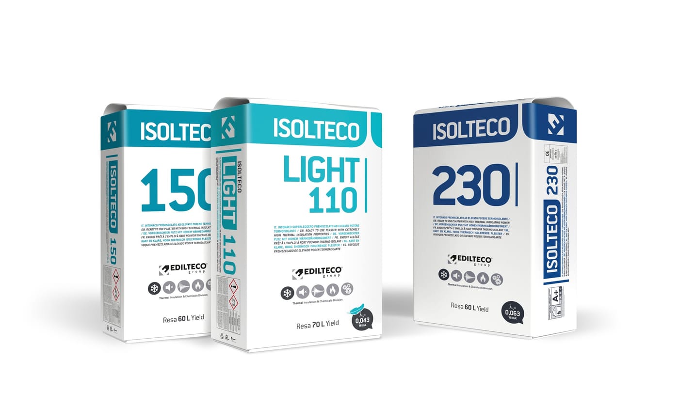 Werkgemischte Wärmedämmputze Isolteco